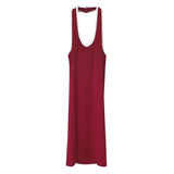 Women Dresses U-Neck Hip Skirt Sexy Sleeveless Dress