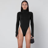 Women Jumpsuit Spring and Autumn Slim Fit Turtleneck Jumpsuit