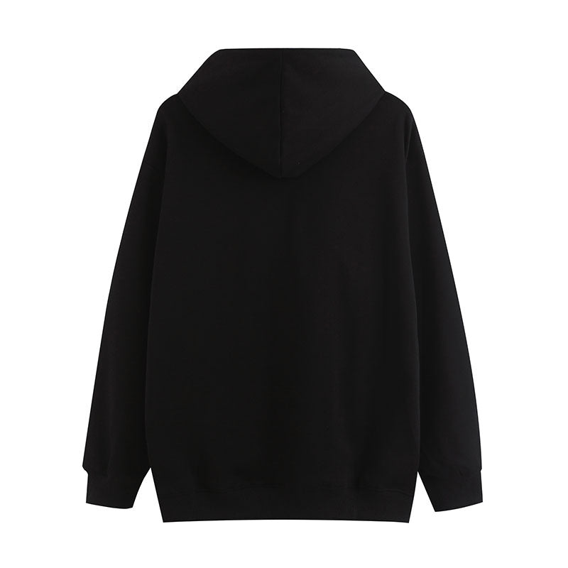 Men Hoodie Graffiti Towel Embroidery Hooded Sweater