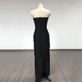 Women Evening Dress Sexy Long Evening Dress Slim Fit Bandage One-Piece Dress