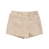 Women Shorts Zipper Removable Short Culottes