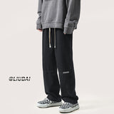 Men Jeans Spring and Autumn Straight Retro Wide-Leg Pants