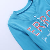 Women Tops Spring Slim-Fitting T-shirt Long Sleeve Leisure Button Top