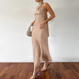 Women Dress Evening Dress Sexy Backless Slim Fit Fishtail Dress