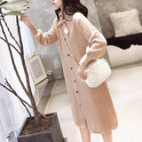 Women Knitwear Autumn and Winter Long Knitted Dress Sweater