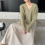 Women Cardigan Sweater Autumn Sweater Cardigan Loose Wool Sweater 3tn786