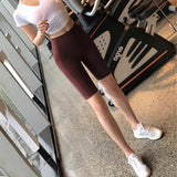 Women Yoga Sports Shorts Elastic Running Training