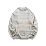 Unisex Sweater Winter Contrast Color Striped Sweater