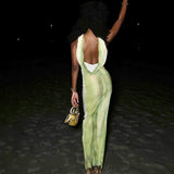 Women Dresses Autumn Sexy Backless Slim Fit Sleeveless Dress