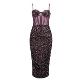 Women Dresses Sexy Sling Dress Hip Skirt Dress (Zns0409)