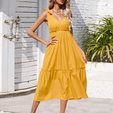 Women Dress Casual Vacation Beach Sling Dress