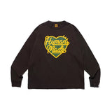 Men T-shirts human made love round neck long sleeve T-shirt