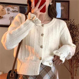 Women Knitted Cardigan Fall/Winter Slim Short Knitted Cardigan Sweater Women's Coat