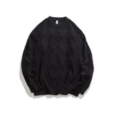 Unisex Sweater Winter Knitting Diamond Lattice Sweater