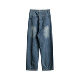 Unisex Pant Autumn Distressed Three-Dimensional Jeans