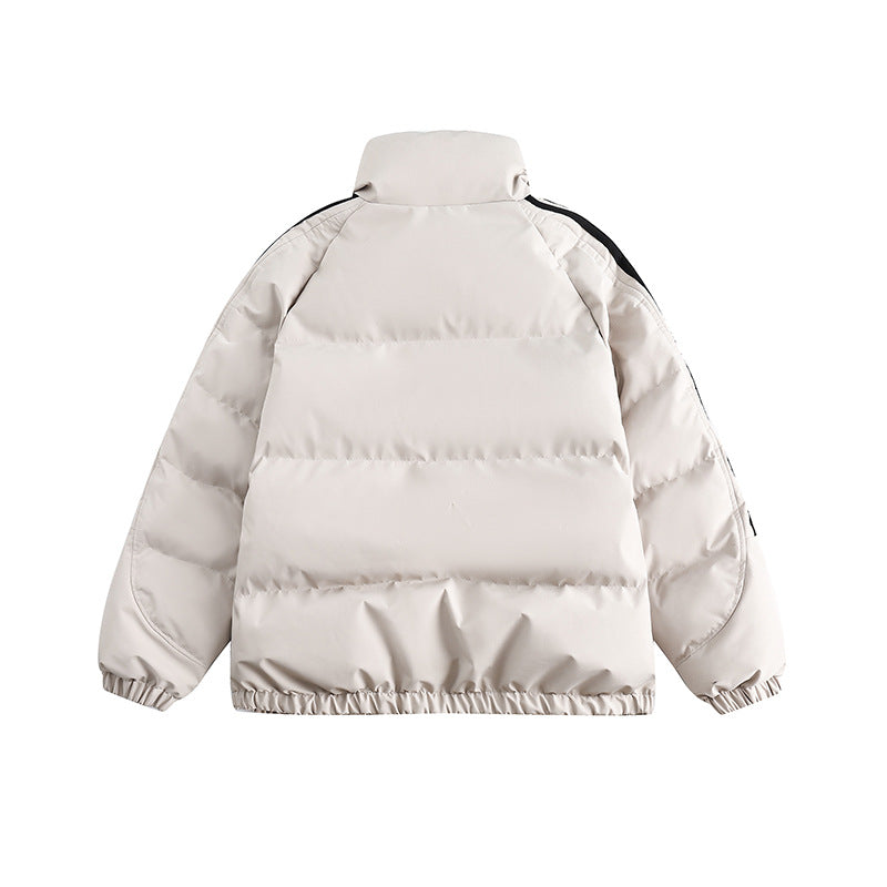 Unisex Winter Cotton Coat Stand-up Collar Cotton-Padded Clothes Printed Cotton-Padded Jacket