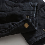 Unisex Winter Cotton Coat Lapel Cotton-Padded Coat Vintage Loose and Warm Cotton Jacket