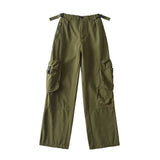 Women Sweatpants Retro Overalls Loose Casual Pants Trousers