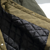 Unisex Winter Cotton Coat Lapel Shirt Cotton Coat Retro Warm Workwear Cotton Coat