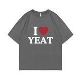 I Love Yeat Graphic Print T-shirt Summer Men Women Hip Hop