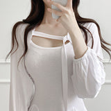 Women Dresses Lotus Leaf Dress Long Sleeve Coat Lantern Sleeve Two-Piece Suit with a Shawl