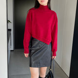 Women Winter Knitted Sweater Sweater Women's Short Autumn and Winter Top 8t8289