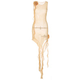 Women Dresses Mesh Sexy Backless Dress