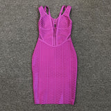 Women Evening Dress Sexy V-neck Mesh Camisole Sheath Bandage One-Piece Dress