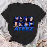 2024New Ateez Graphic Printed T-shirt for Women Summer Short