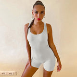 Women Jumpsuit Spring U-Collar Slim Fit Backless Jumpsuit (Hawthaw0412)