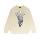 Amiri Long-Sleeve Shirt Personality Printing Stylish Casual
