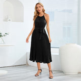 Women Date Dress Sexy Slim-Fit Pleated Dress Summer Dress