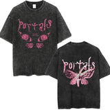 Summer Vintage Washed Men's T Shirts Melanie Martinez Print