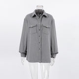Women Trench Coat Vintage Woolen Coat Autumn and Winter Loose