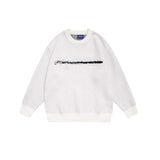 Unisex Sweater Autumn Steel Print Font Sweater