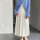 Women Knitted Skirt Autumn and Winter Knitting Skirt Pleated Skirt