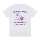 Brave about It Raccoon Meme T Shirts Funny Men Women