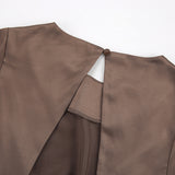 Women Dress Flared Sleeve High Waist Dress Spring Short Skirt
