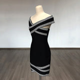Women's Evening Dress Bandage Dress Hip Skirt Sexy off-the-Shoulder Evening Dress