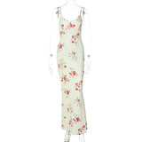 Women Dresses Spring U-Neck Dress Hip Spaghetti Straps Dress