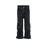 MIJKO Men's Vintage Pants MIJKO Jeans Men's and Women's Wide Leg Multi-Size Trousers Tide