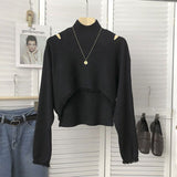 Women Knitted Pullover Vintage Autumn Long Sleeve Knitted Top
