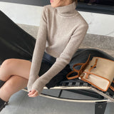 Women Winter Knitted Sweater Turtleneck Sweater Long Sleeve Autumn and Winter 8t3032