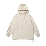 Unisex Jacket Retro Hooded Coat Top Leisure Loose Jacket