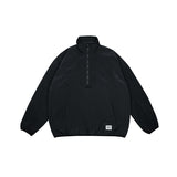 Unisex Jacket Shell Jacket Half Zipped Stand Collar Coat Jacket