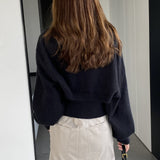 Women Knitted Two-Piece Set Vest Two-Piece Set Short Knitted Shawl Suit Jt8631