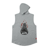 Men Vest Sleeveless T-shirt Men's and Women's Brand Sports Hooded Vest