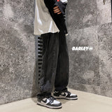 Men Jeans Retro Baggy Straight Trousers