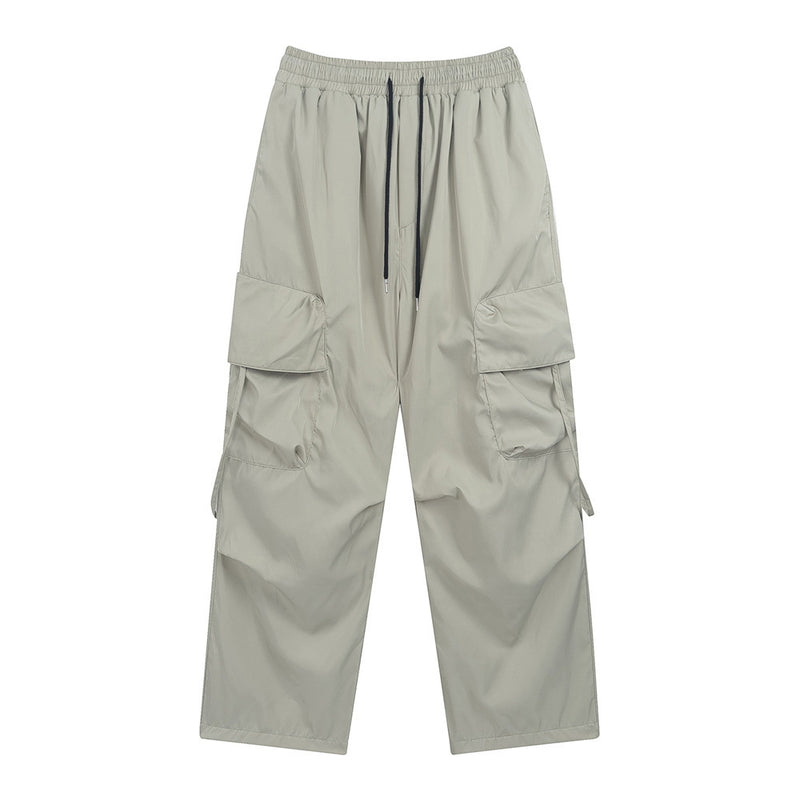 Men Sweatpants Cargo Pants Men Casual Loose Pockets Wide Leg Straight Sports Tactical Pants