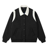 Men Jacket Coat Men's Autumn and Winter Loose Stitching Long Sleeve Button Cardigan Jacket